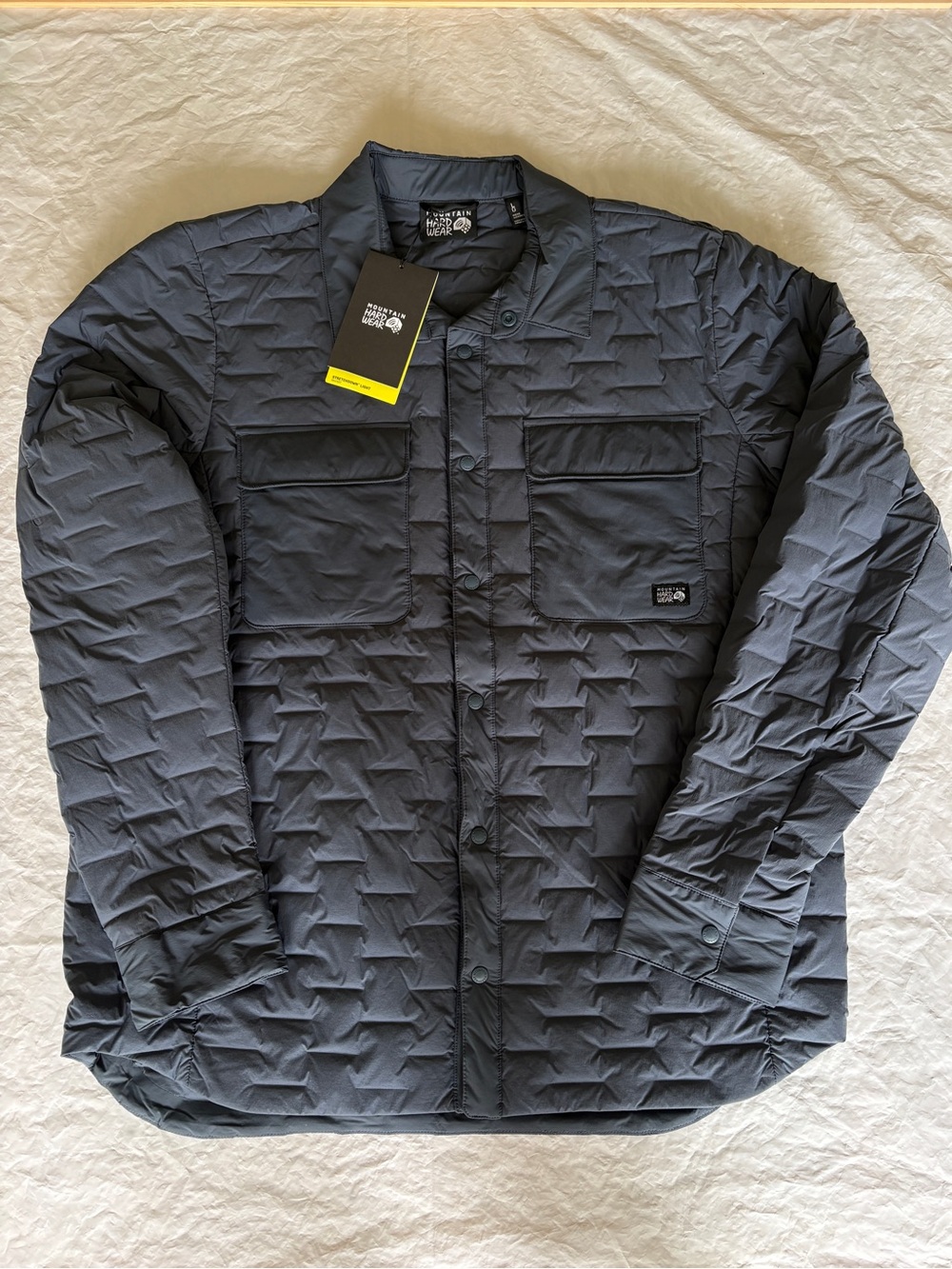 Mountain Hardwear Down Stretchdown Light Shacket Men’s (L) NWT Bluegray